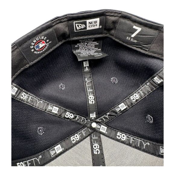 New Era 59fifty Atlanta Braves Clubhouse Cap Fitted Navy blue Hat Men's Sz‎ 7 - Picture 8 of 8